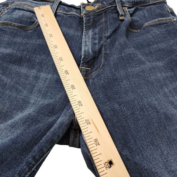 Frame Jeans Womens 27 Le High Skinny Wythe Side Hem Slits Blue Dark Wash Stretch - Picture 12 of 12